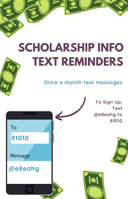 scholarship reminders graphic money background