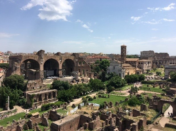 rome old brick buildings