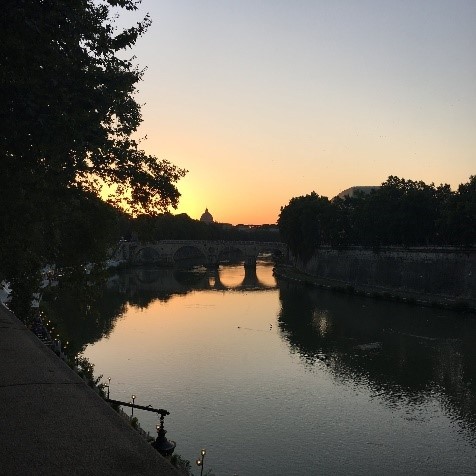 rome river sunset