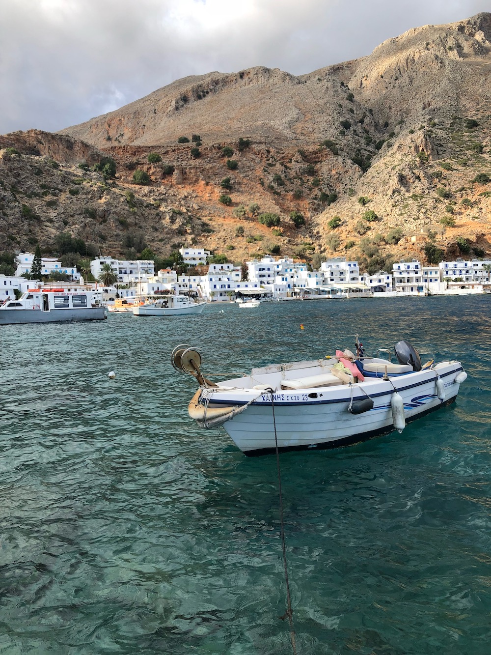 boat floating on the ocean